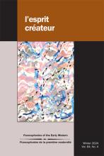 L'Esprit Créateur, Volume 64, Number 4, Winter 2024