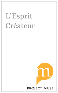 L'Esprit Createur Cover